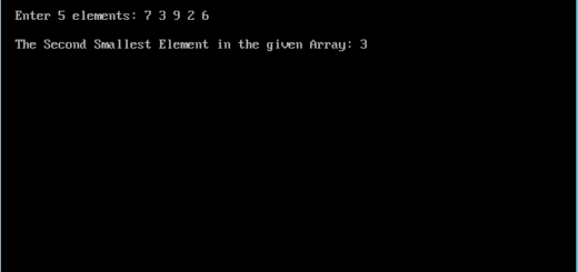 second smallest element