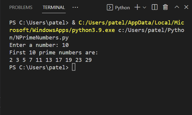 Python Program To Find First N Prime Numbers Coding Connect