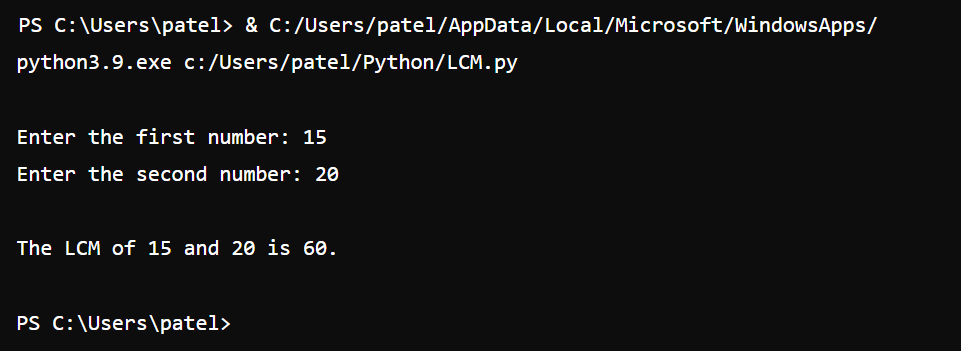 Python Program to Find the LCM of Two Numbers - Coding Connect