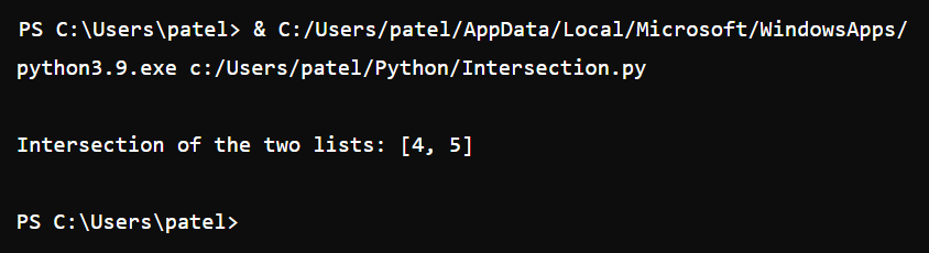 Python Program to Find Intersection of Two Lists - Coding Connect